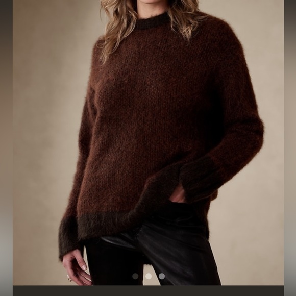 Banana Republic Oversized Petite Alpaca Blend Sweater Cranberry Purple Color PXS - Picture 6 of 6